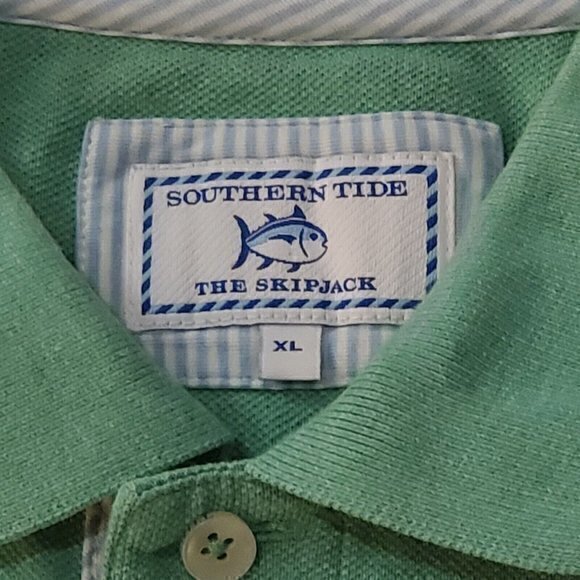 Southern Tide Skipjack Seafoam Green Mens Polo XL‎ - Picture 4 of 4